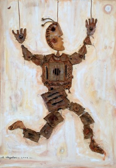 Peinture intitulée "condizione umana" par Angelo Mazzoleni, Œuvre d'art originale, Huile