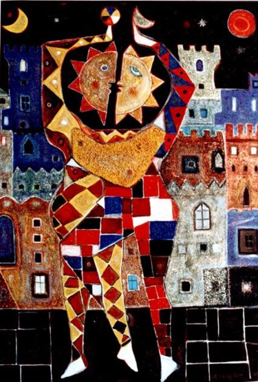 Pittura intitolato "La danza degli arle…" da Angelo Mazzoleni, Opera d'arte originale, Altro
