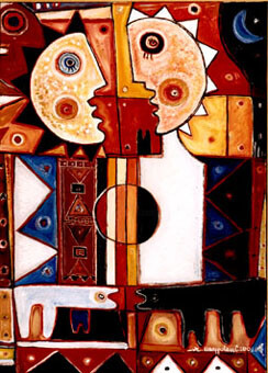 Pintura titulada "cantanti" por Angelo Mazzoleni, Obra de arte original, Oleo