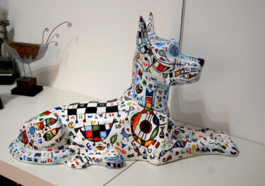 Escultura titulada "Al  il cane sincret…" por Angelo Mazzoleni, Obra de arte original