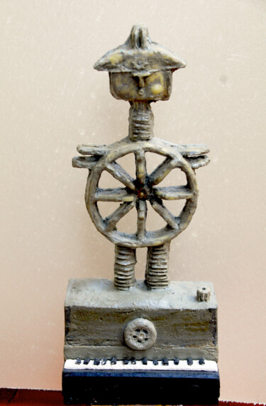 Sculpture titled "Eterna ruota" by Angelo Mazzoleni, Original Artwork