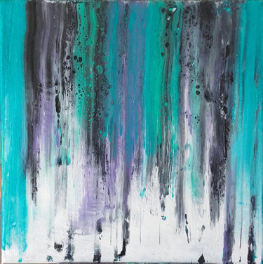 Painting titled "Turquoise Forest" by Angelo Rizzi, Original Artwork, Acrylic