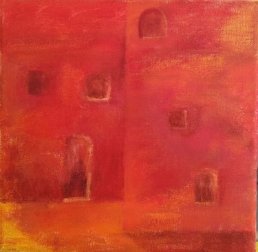 Painting titled "Red Medina" by Angelo Rizzi, Original Artwork, Acrylic