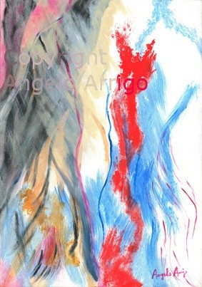 Pittura intitolato "La danza degli aman…" da Angelo Arrigo, Opera d'arte originale, Olio
