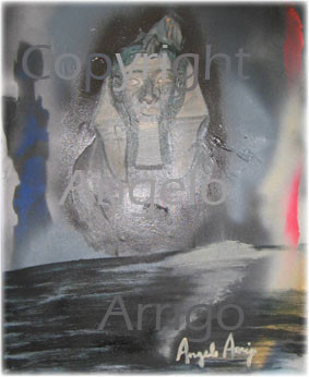 Pittura intitolato "Ramesse II- Son of…" da Angelo Arrigo, Opera d'arte originale, Olio