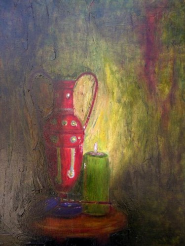 Painting titled "Candle Light" by Angelo Di Pietrantonio, Original Artwork