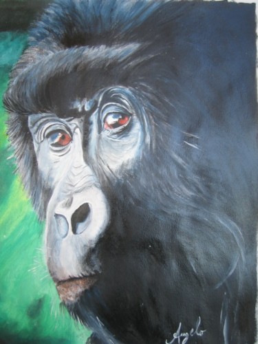 Pittura intitolato "Gorilla" da Angelo Raffaele Ruggiero, Opera d'arte originale