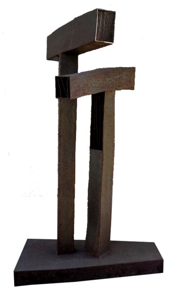 Sculpture titled "the bridge" by Angelo Ribeiro, Original Artwork, Metals