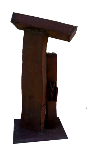 Скульптура под названием "The second bridge" - Angelo Ribeiro, Подлинное произведение искусства, Металлы