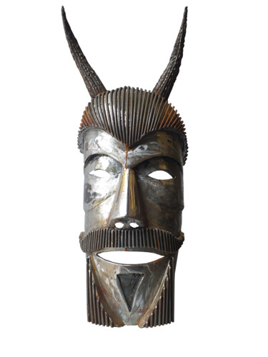 Sculpture titled "Lazarim devil" by Angelo Ribeiro, Original Artwork, Metals