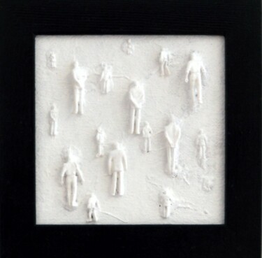 Sculpture titled "On the way" by Angelo Ribeiro, Original Artwork, Plastic Mounted on Wood Stretcher frame