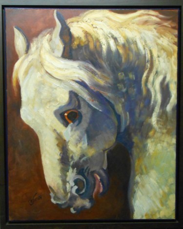 绘画 标题为“Le cheval " de Géri…” 由Philippe Jamin, 原创艺术品, 油