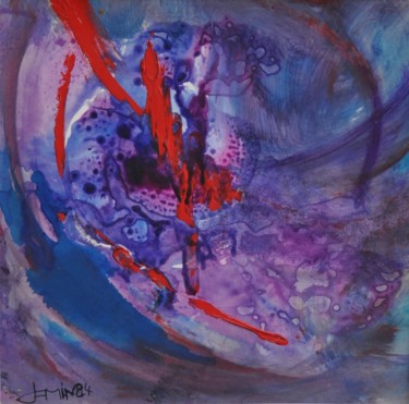 Peinture intitulée "Lave cosmique" par Philippe Jamin, Œuvre d'art originale, Acrylique