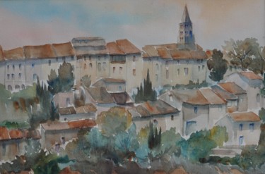 Painting titled "Saint-Félix du Laur…" by Philippe Jamin, Original Artwork, Watercolor