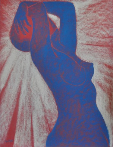 Рисунок под названием "Révélation" - Philippe Jamin, Подлинное произведение искусства, Пастель