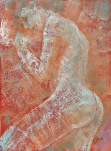Painting titled "Femme endormie IX ,…" by Philippe Jamin, Original Artwork, Oil