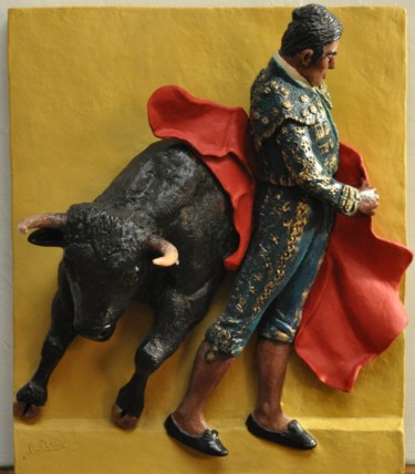 Sculpture titled "Tauromachie III  (…" by Philippe Jamin, Original Artwork, Resin