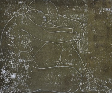 Estampas & grabados titulada "Cérès III" por Philippe Jamin, Obra de arte original, Linograbados