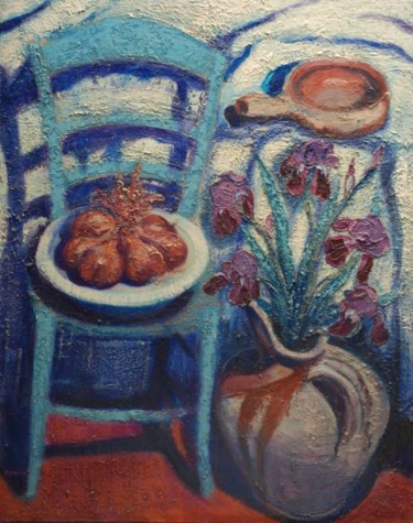 Pintura intitulada "Iris" por Philippe Jamin, Obras de arte originais, Óleo
