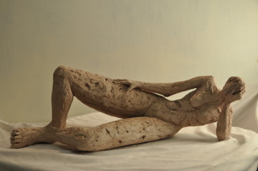 Sculpture titled "" Nonchalance "" by Philippe Jamin, Original Artwork, Terra cotta