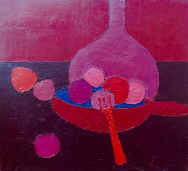 Pintura titulada "La fourchette II" por Philippe Jamin, Obra de arte original, Oleo