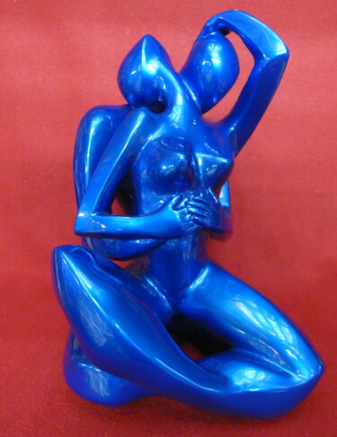Sculpture titled "La tendresse'" by Philippe Jamin, Original Artwork, Bronze