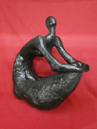 Sculptuur getiteld "Introspection" door Philippe Jamin, Origineel Kunstwerk, Terra cotta