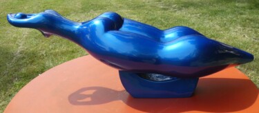 Sculpture titled "La naïade II" by Philippe Jamin, Original Artwork, Resin