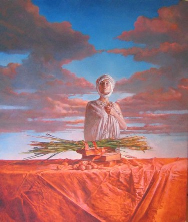 Pittura intitolato "Demetra" da Angelo Vadalá, Opera d'arte originale