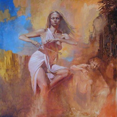 Pittura intitolato "Salome" da Angelo Vadalá, Opera d'arte originale