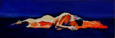 Peinture intitulée "Danseuse-Contemplat…" par Nin Angem, Œuvre d'art originale, Huile