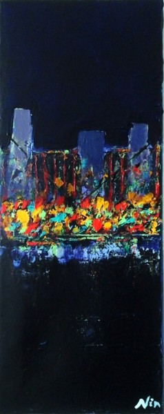 Peinture intitulée "Triptyque-Dans-la-v…" par Nin Angem, Œuvre d'art originale, Acrylique