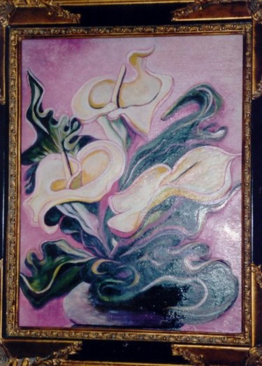Peinture intitulée "les arums" par Anges02, Œuvre d'art originale
