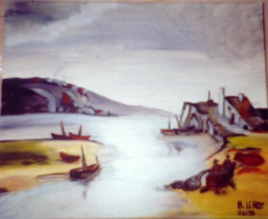 Peinture intitulée "repos en bord de mer" par Anges02, Œuvre d'art originale