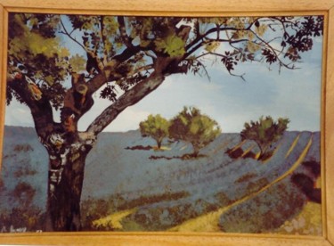 Peinture intitulée "vue sur champ" par Anges02, Œuvre d'art originale
