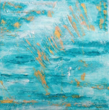 Painting titled "Sea and Sand 2" by Angie Chapman, Original Artwork, Acrylic