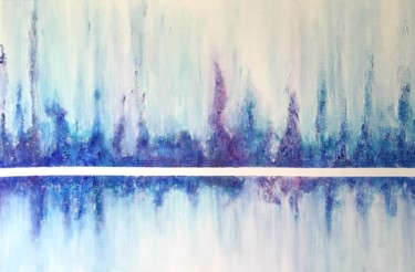 Painting titled "The Blue Divides II" by Angie Chapman, Original Artwork, Other