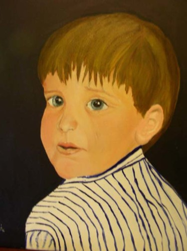Peinture intitulée "Portrait d'enfant" par Aam, Œuvre d'art originale