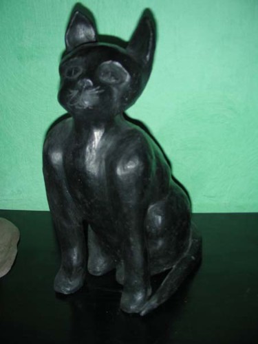 Sculpture intitulée "Le chat" par Aam, Œuvre d'art originale