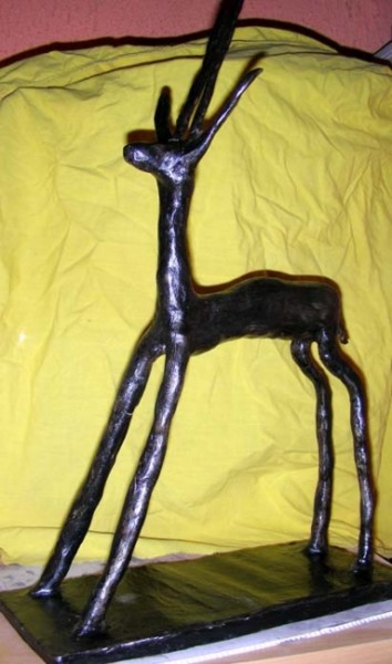 Sculpture intitulée "Gazelle" par Aam, Œuvre d'art originale