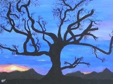 Painting titled "L'arbre" by Aam, Original Artwork