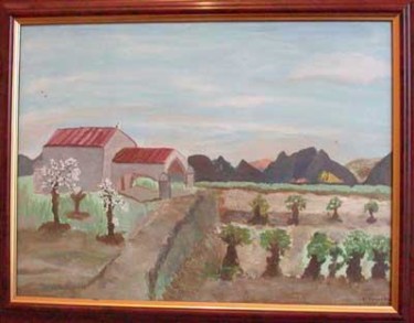 Painting titled "La chapelle d'Hortus" by Aam, Original Artwork