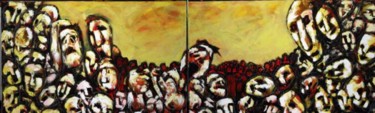 Pittura intitolato "Folla a colori" da Angry Again, Opera d'arte originale
