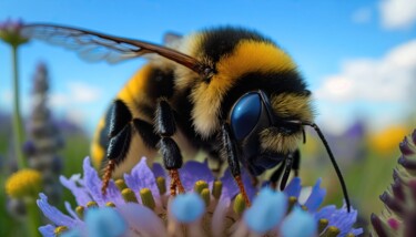 Digital Arts με τίτλο "Bumblebee Collectin…" από Angus Finlayson, Αυθεντικά έργα τέχνης, Εικόνα που δημιουργήθηκε με AI