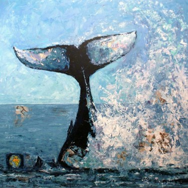 Pittura intitolato ""FAUNA MARINA" -BAL…" da Angustias De Las Cuevas Ramirez, Opera d'arte originale, Olio