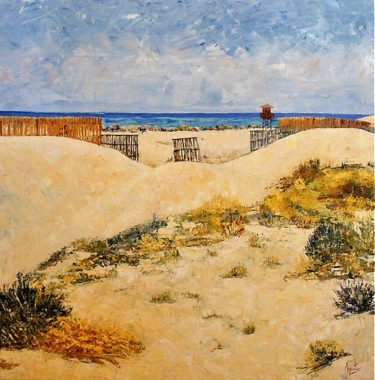 Schilderij getiteld "DUNAS" door Angustias De Las Cuevas Ramirez, Origineel Kunstwerk, Olie