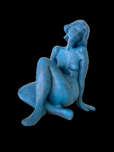 Sculptuur getiteld "Questionnement" door Anh Diù, Origineel Kunstwerk, Terra cotta