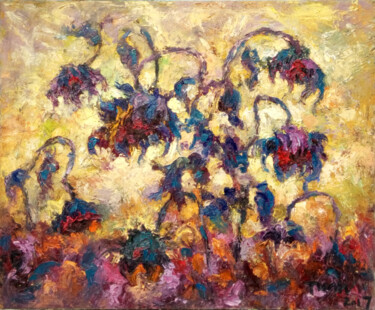 Peinture intitulée "towards the sun" par Anh  Tuan Le, Œuvre d'art originale, Huile