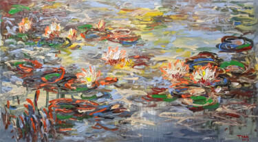 Malerei mit dem Titel "Flowers in the morn…" von Anh  Tuan Le, Original-Kunstwerk, Acryl