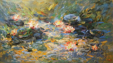 Painting titled "Flowers in the morn…" by Anh  Tuan Le, Original Artwork, Acrylic